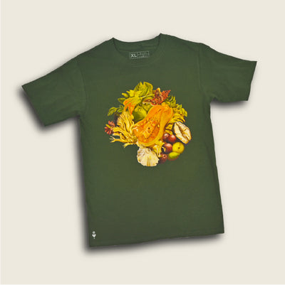 Playera verde Naturaleza muerta XL